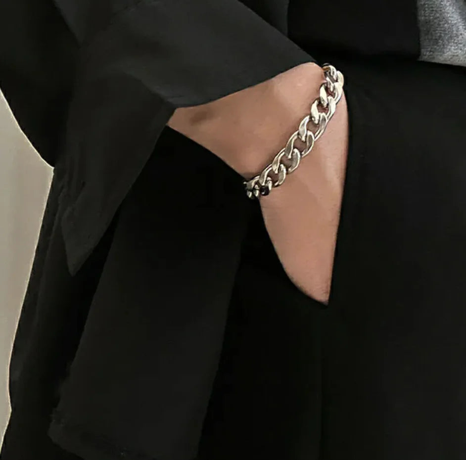 Amerbline™ Silver Cuban Bracelet