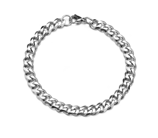 Amerbline™ Silver Cuban Bracelet