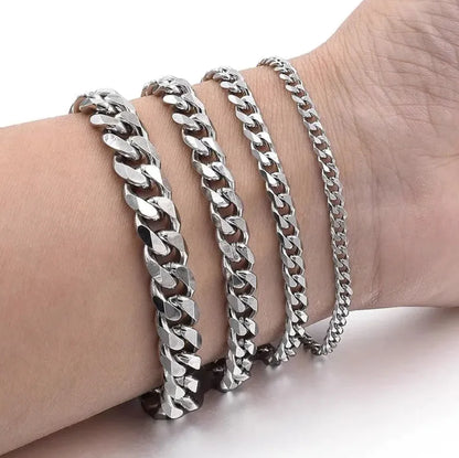 Amerbline™ Silver Cuban Bracelet